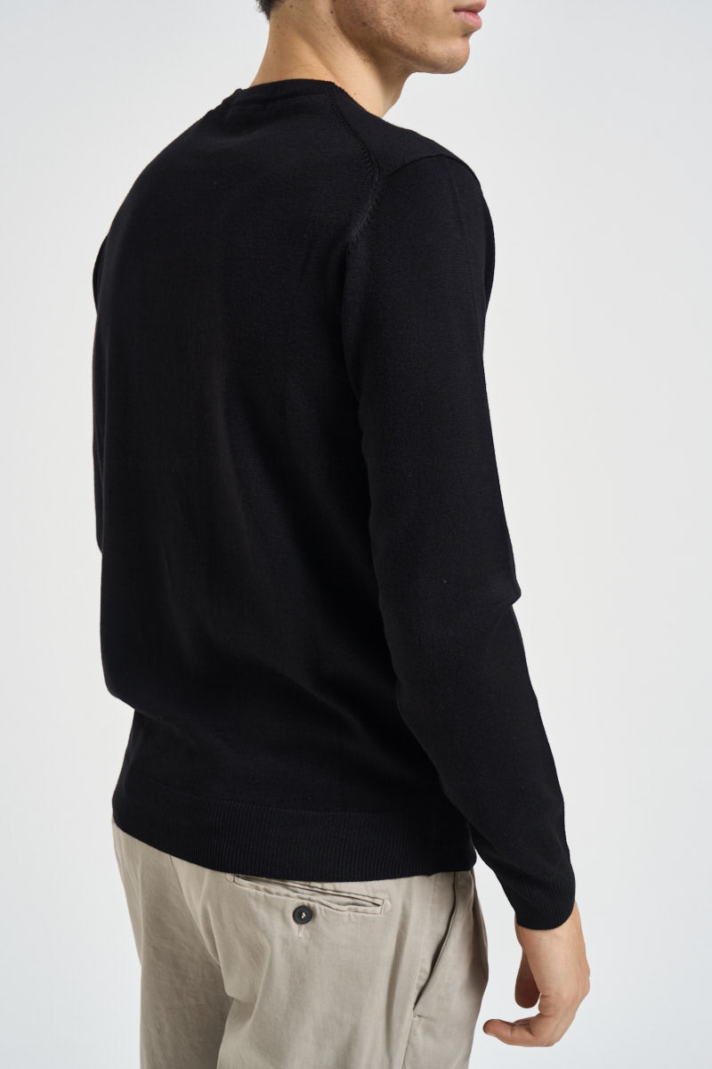 Maglia uomo girocollo nera MI3330 NERO SEINSE 