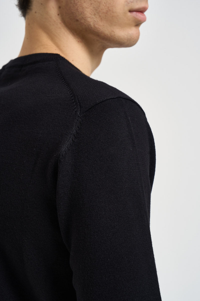 Maglia uomo girocollo nera MI3330 NERO SEINSE 