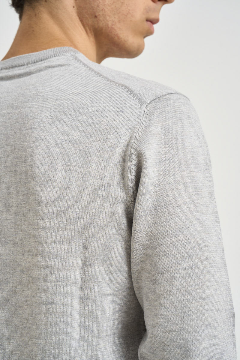 Maglia uomo girocollo grigio mélange MI3330 PERLA SEINSE 