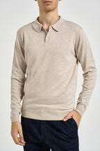 Polo uomo a maniche lunghe beige MI3331 BEIGE SEINSE 