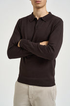 Polo uomo a maniche lunghe marrone scuro MI3331 MORO SEINSE 