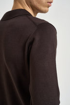 Polo uomo a maniche lunghe marrone scuro MI3331 MORO SEINSE 