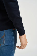 Polo uomo a maniche lunghe blu MI3331 NAVY SEINSE 