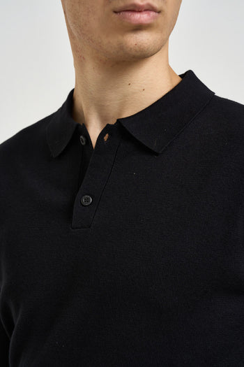 Polo uomo a maniche lunghe nera - 3