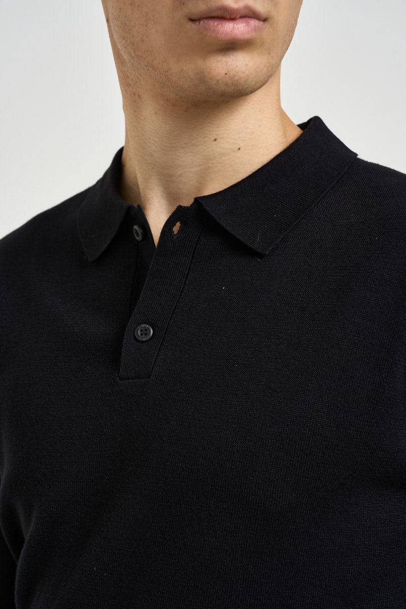 Polo uomo a maniche lunghe nera MI3331 NERO SEINSE 