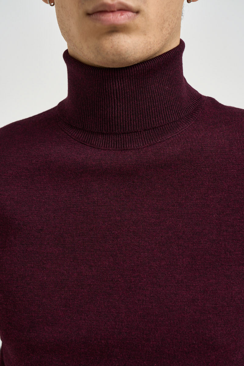 Maglia uomo dolcevita bordeaux MI3332 BORDEAUX SEINSE 