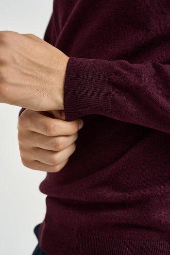 Maglia uomo dolcevita bordeaux - 3