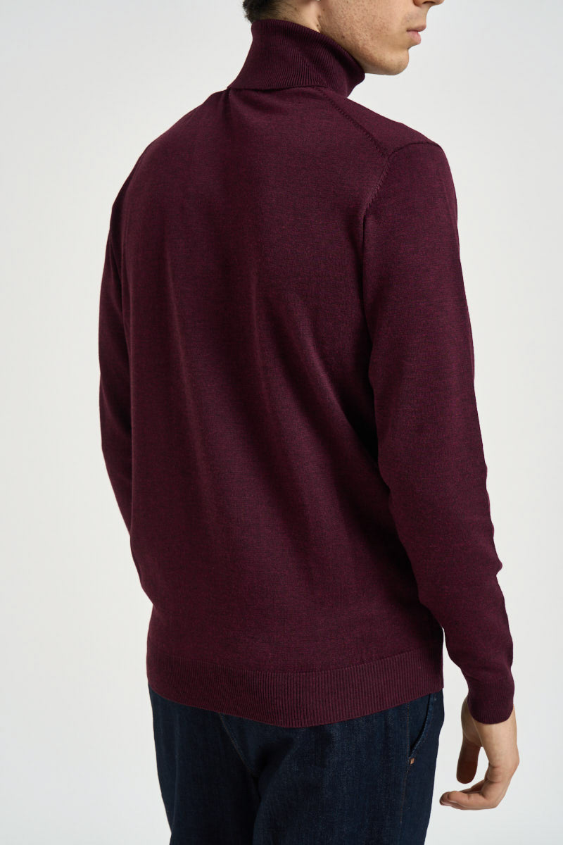 Maglia uomo dolcevita bordeaux MI3332 BORDEAUX SEINSE 