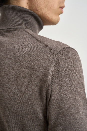 Maglia uomo dolcevita fango - 4