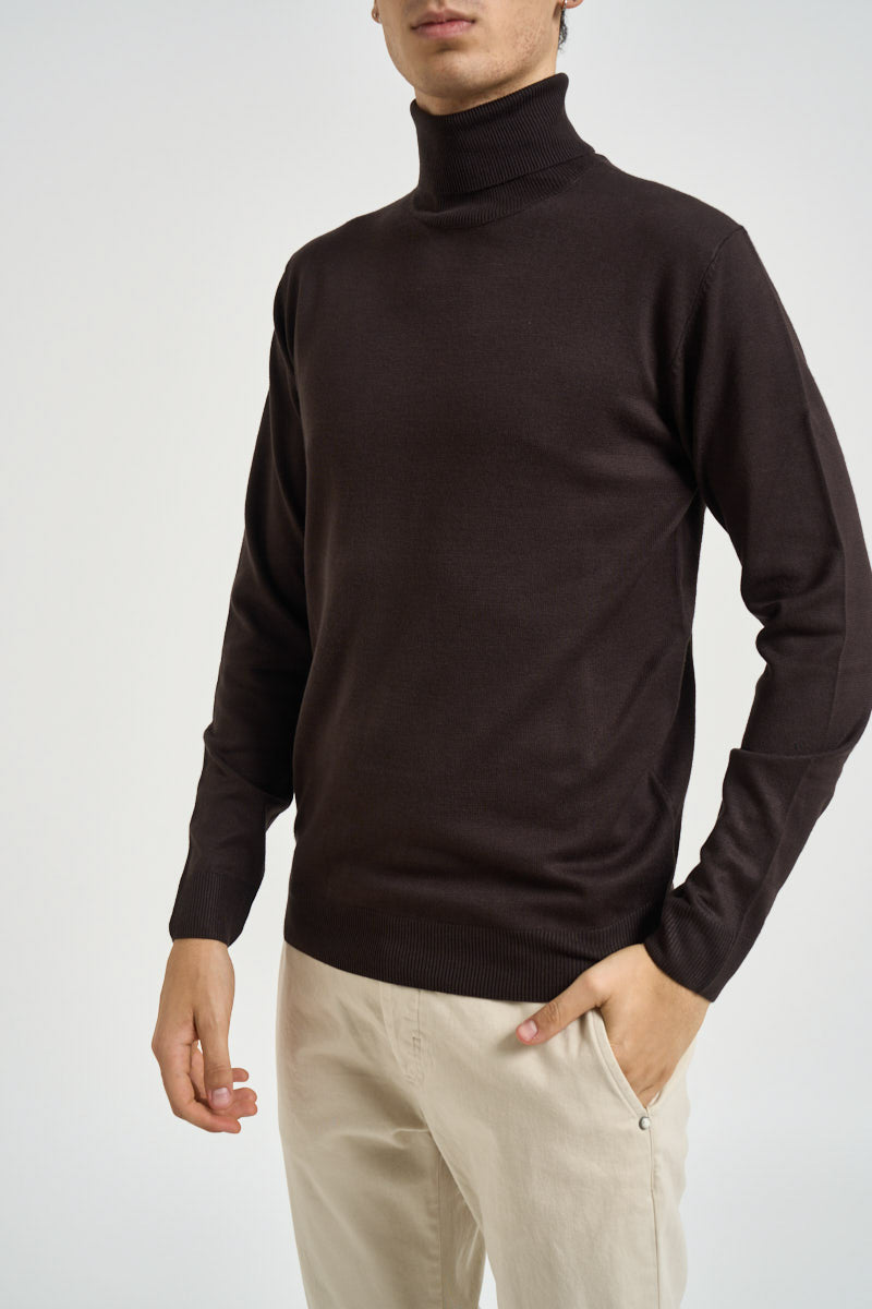 Maglia uomo dolcevita marrone MI3332 MORO SEINSE 