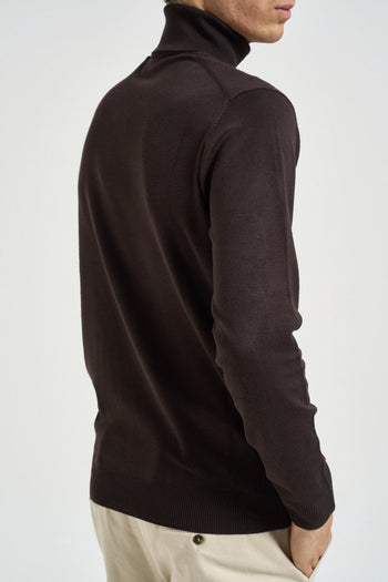 Maglia uomo dolcevita marrone - 5
