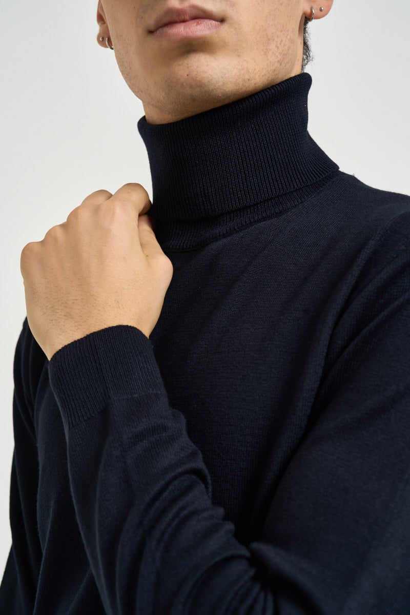 Maglia uomo dolcevita blu navy MI3332 NAVY SEINSE 