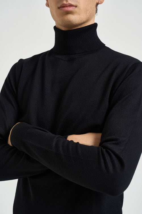 Maglia uomo dolcevita nera - 2