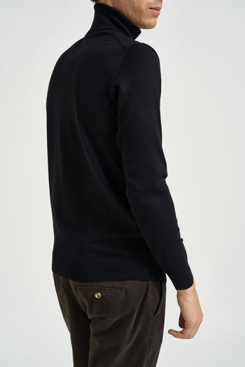 Maglia uomo dolcevita nera - 3