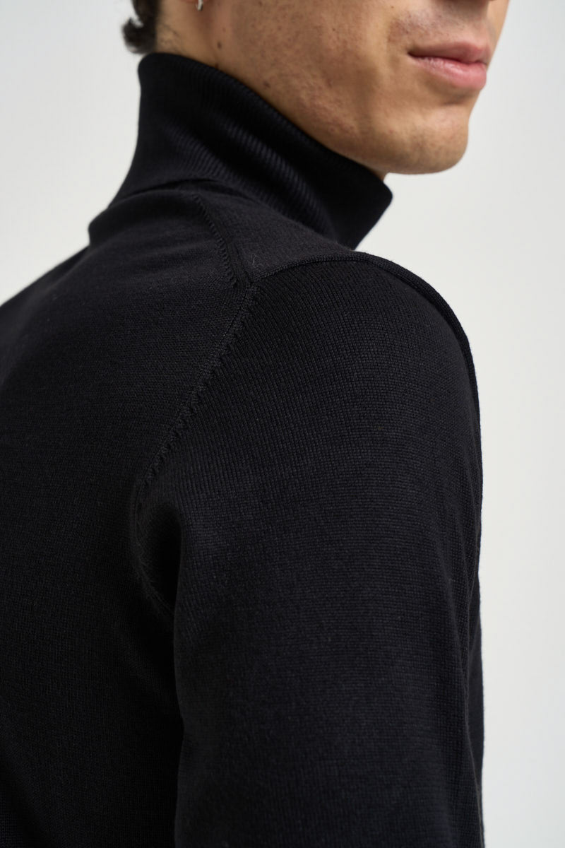 Maglia uomo dolcevita nera MI3332 NERO SEINSE 