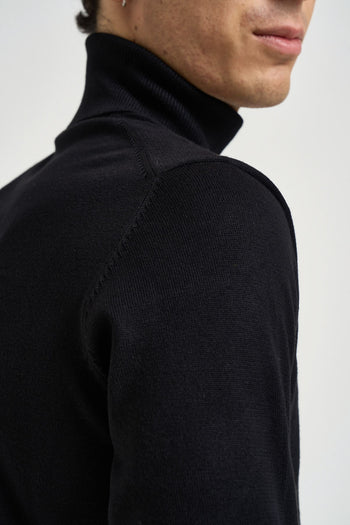 Maglia uomo dolcevita nera - 4