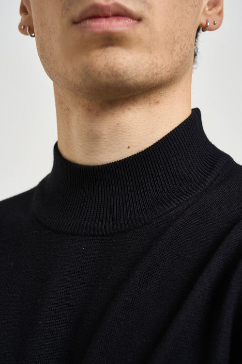Maglia uomo dolcevita nero - 2