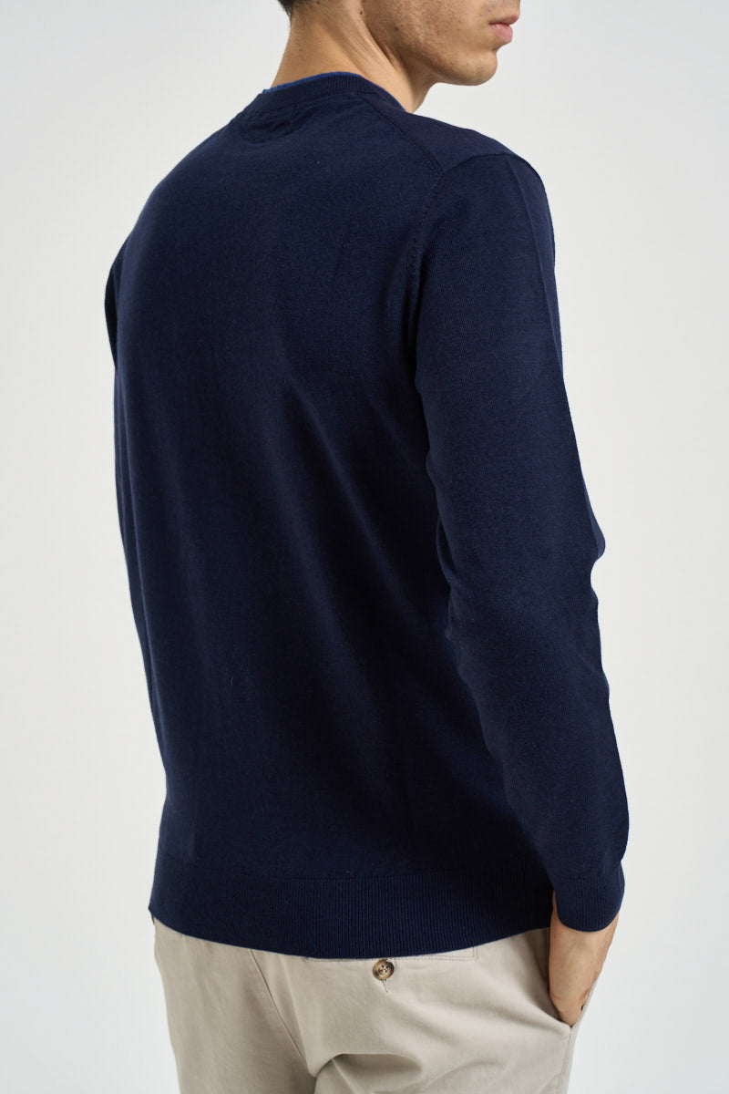 Maglia uomo girocollo blu MI3358 NAVY SEINSE 