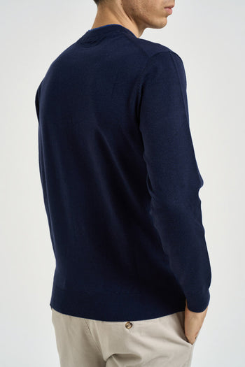 Maglia uomo girocollo blu - 5