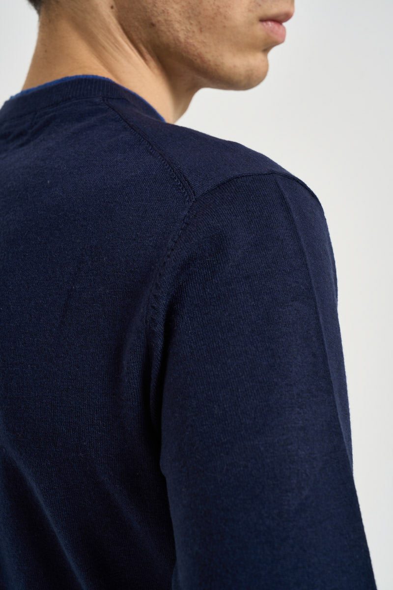 Maglia uomo girocollo blu MI3358 NAVY SEINSE 