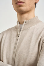 Cardigan uomo full zip beige MI3370 BEIGE SEINSE 