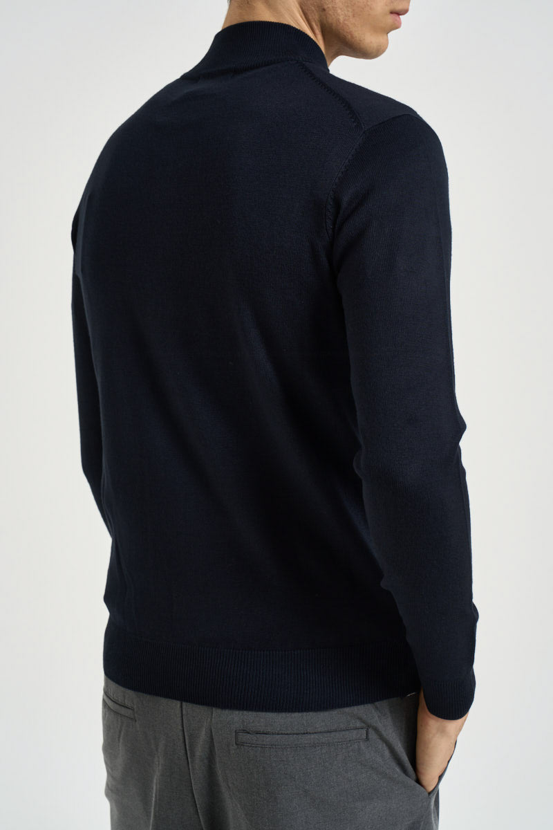 Cardigan uomo full zip blu MI3370 BLU SEINSE 