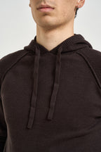 Maglia uomo con cappuccio marrone MI3376 MORO SEINSE 