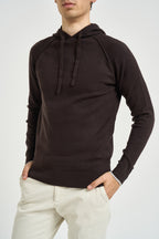 Maglia uomo con cappuccio marrone MI3376 MORO SEINSE 