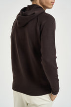 Maglia uomo con cappuccio marrone MI3376 MORO SEINSE 
