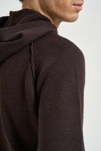 Maglia uomo con cappuccio marrone MI3376 MORO SEINSE 