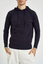 Maglia uomo con cappuccio blu navy MI3376 NAVY SEINSE 