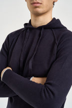 Maglia uomo con cappuccio blu navy MI3376 NAVY SEINSE 