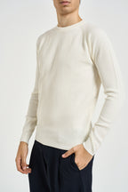 Maglia uomo girocollo con maniche raglan latte MI3386 OFF WHITE SEINSE 