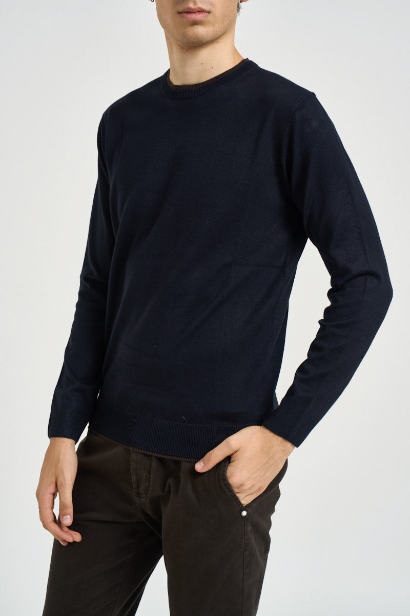 Maglia uomo girocollo blu MI3401 BLU SEINSE 