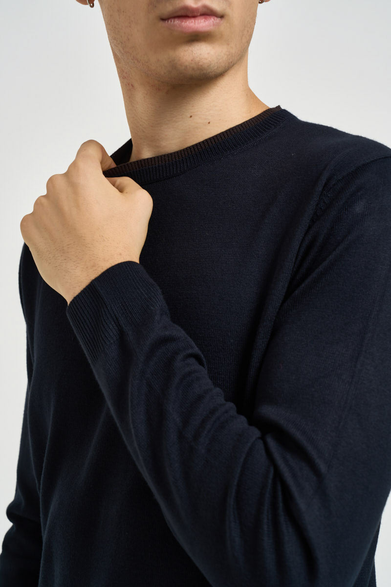 Maglia uomo girocollo blu MI3401 BLU SEINSE 