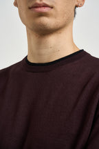 Maglia uomo girocollo bordeaux MI3401 MELANZANA SEINSE 