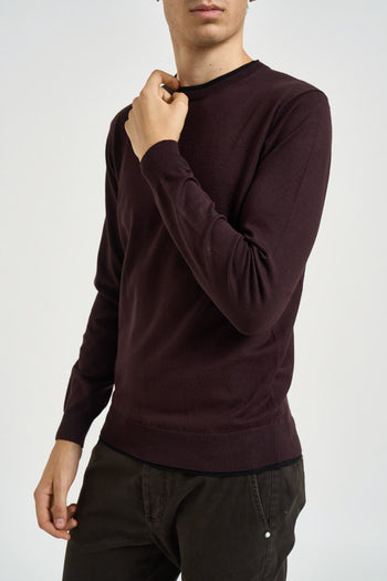 Maglia uomo girocollo bordeaux - 3