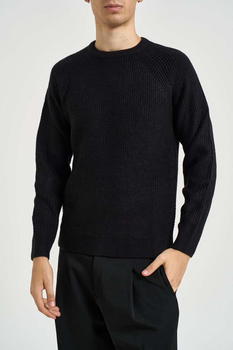 Maglione uomo girocollo nero MI3427 NERO SEINSE 