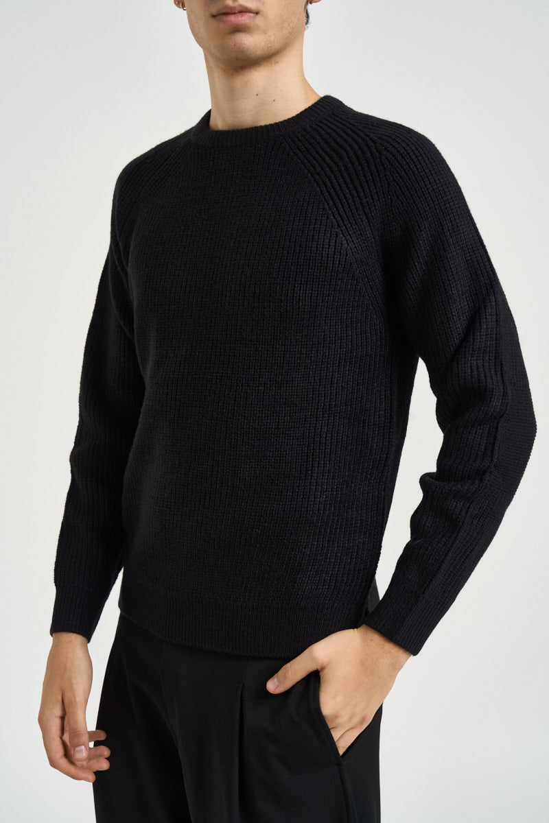 Maglione uomo girocollo nero MI3427 NERO SEINSE 