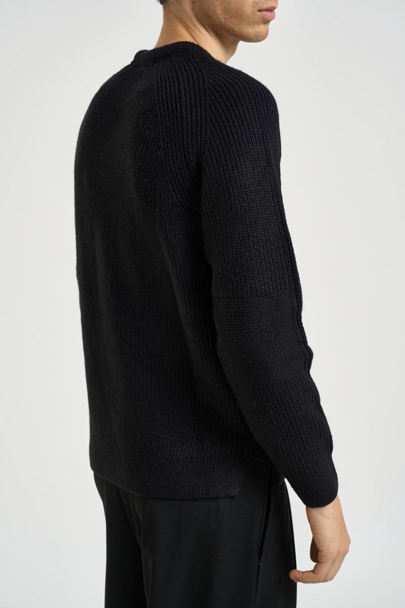 Maglione uomo girocollo nero MI3427 NERO SEINSE 