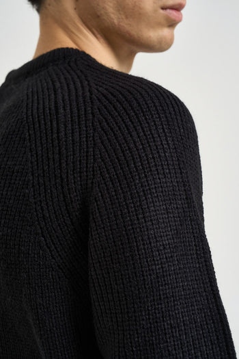 Maglione uomo girocollo nero - 6