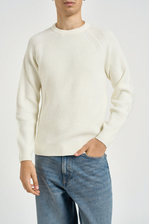 Maglione uomo girocollo panna - 1
