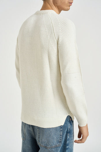 Maglione uomo girocollo panna - 5