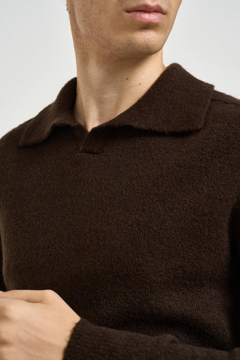 Maglia uomo polo marrone scuro - 3