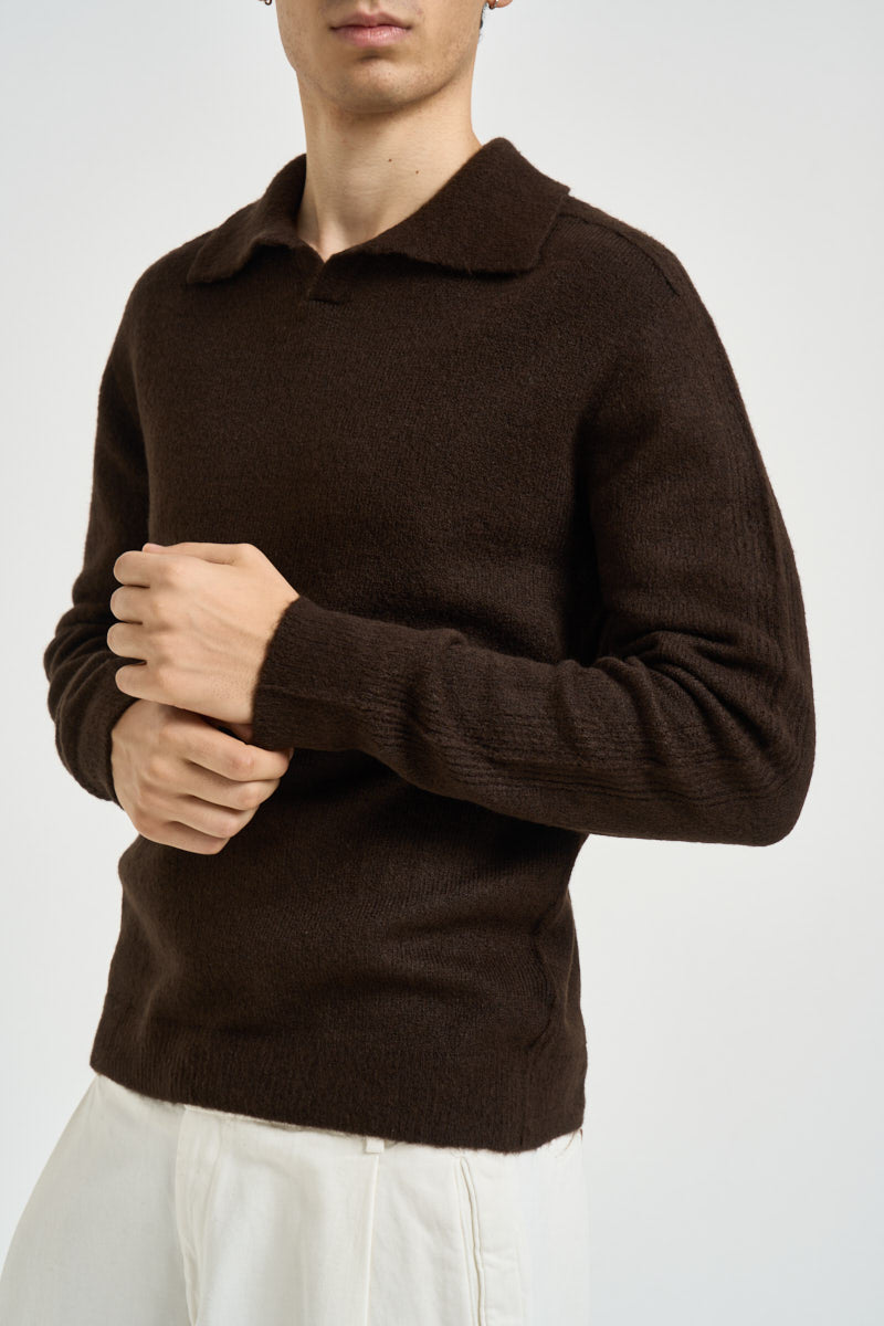 Maglia uomo polo marrone scuro MI3469 MORO SEINSE 