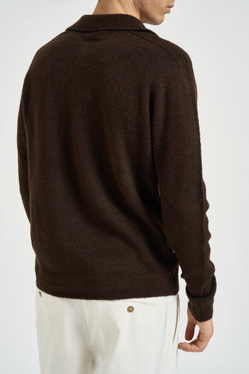 Maglia uomo polo marrone scuro - 5