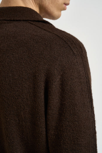 Maglia uomo polo marrone scuro - 6