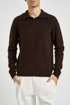 Maglia uomo polo marrone scuro MI3469 MORO SEINSE 