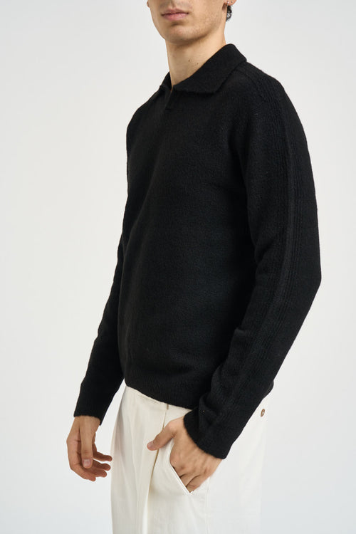 Maglia uomo polo nera - 2