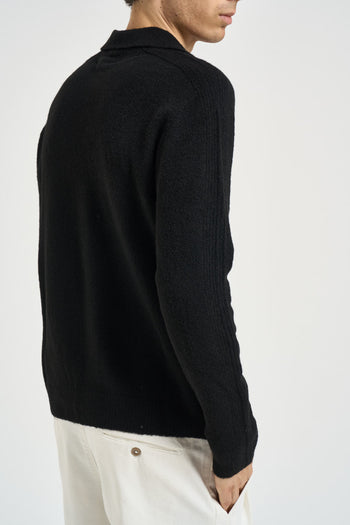 Maglia uomo polo nera - 4